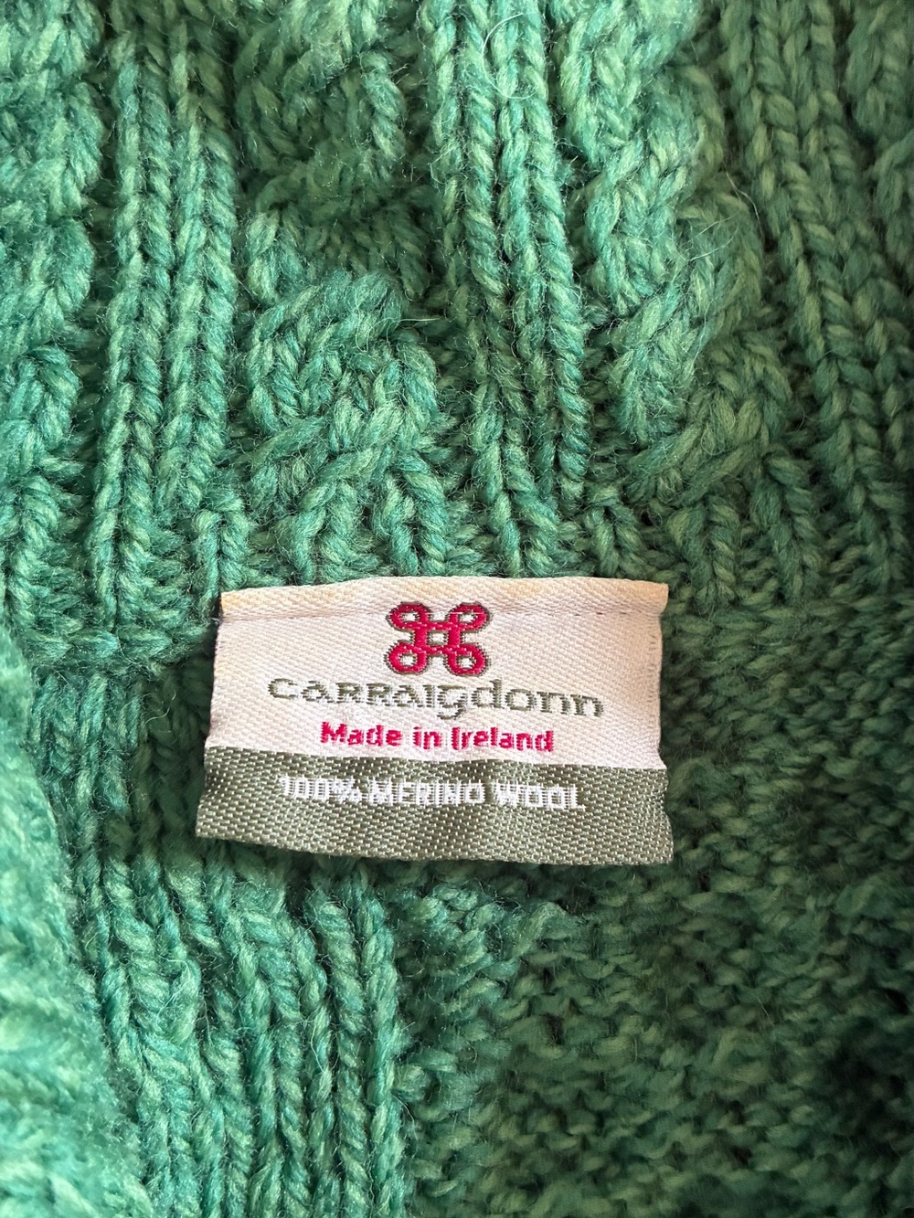 Irish Wool Wrap Sweater - Picture 4 of 4